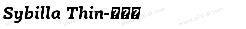 Sybilla Thin字体转换